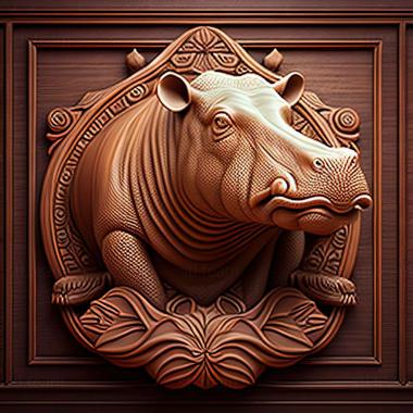 3D model hippopotamuse (STL)